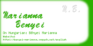 marianna benyei business card