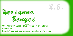 marianna benyei business card